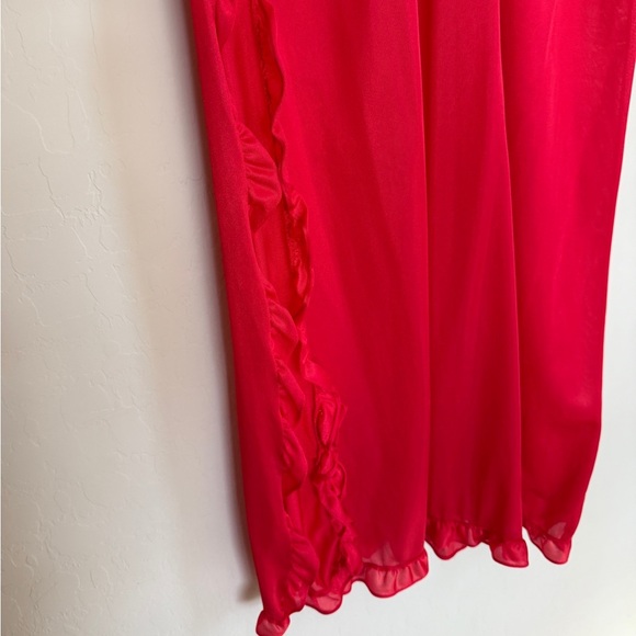 Greta Gehr Vintage Ruffle Maxi Length Nightgown Night Dress Old Hollywood - Picture 2 of 9